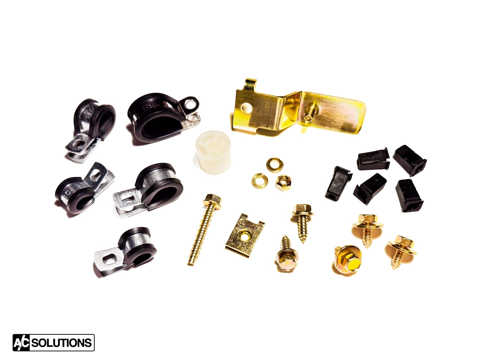 BMW E30 A/C OEM Bracket and Hardware Kit - A/C Solutions BMW E30 A/C OEM Bracket and Hardware Kit - A/C Solutions - Image 1